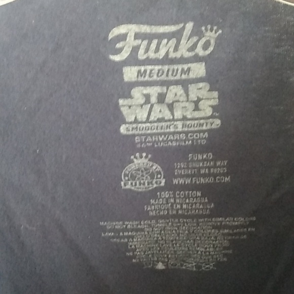 Star Wars Men's Short Sleeve T-shirt Size Medium Dark Blue with Yellow Graphics - Picture 2 of 6